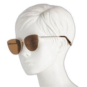 "BCBG" BCBGENERATION Gold Tone Brown Lens Aviator Sunglasses NWT